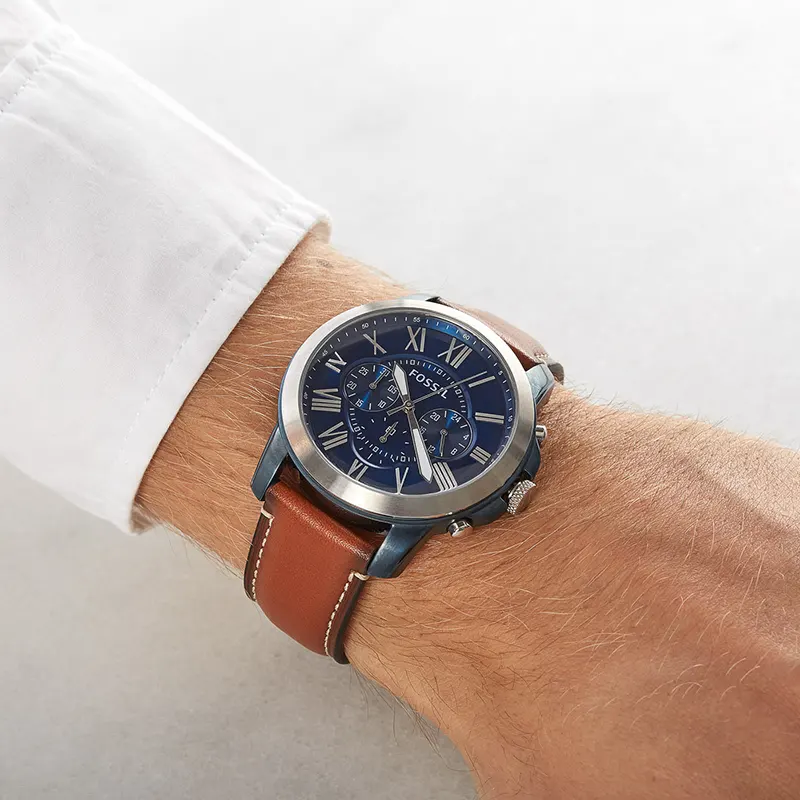 Fossil Grant Chronograph Blue Dial Men's Watch- FS5151